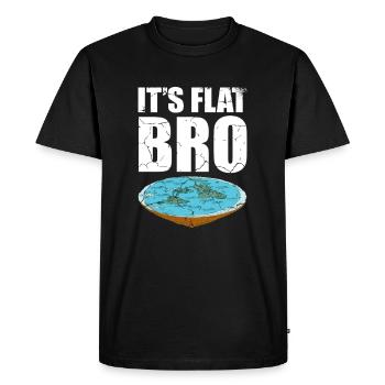 C’est Flat Bro Conspiracy Theory Flat Earth - T-shirt Premium bio Homme - noir - Devant - Nico (187cm)