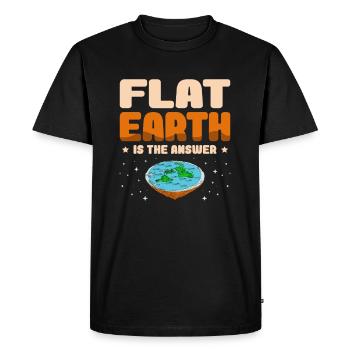 Flat Earther Conspiracy Theory Flat Earth - Men's Premium Organic T-Shirt - black - Front - Nico (187cm)