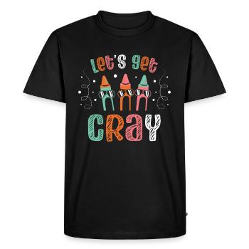 Let's Cray Crayon Color Artist Art - Men's Premium Organic T-Shirt - black - Front - Nico (187cm)