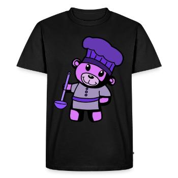 Hobby Chef Cooking Teddy Bear Cook Soup Ladle - Men's Premium Organic T-Shirt - black - Front - Nico (187cm)