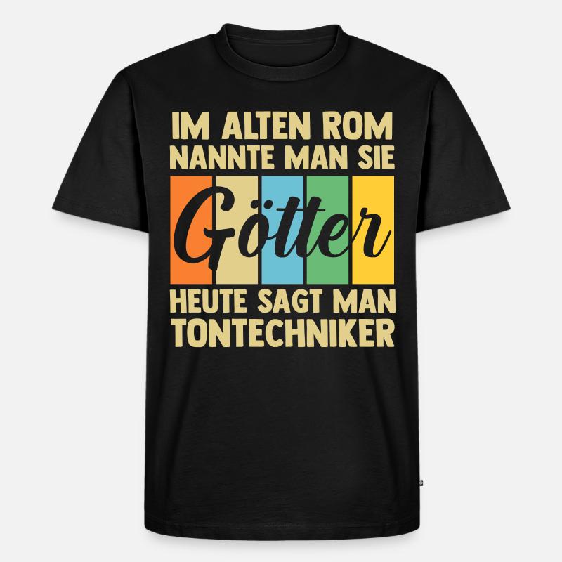 Toningenieur Tontechnik Tontechniker - Männer Premium Bio T-Shirt - Schwarz
