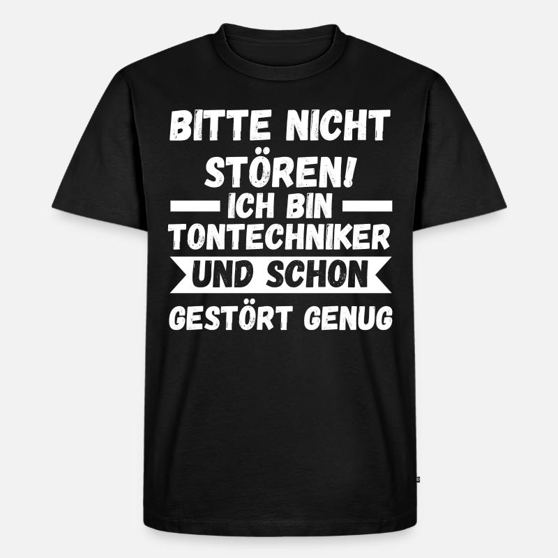 Toningenieur Tontechnik Tontechniker - Männer Premium Bio T-Shirt - Schwarz