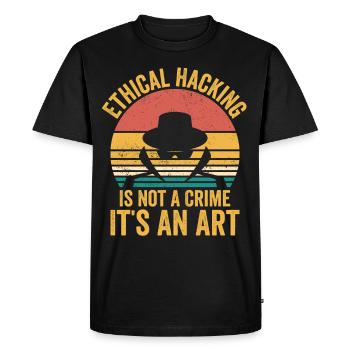 Cybersécurité Sécurité informatique Cybersécurité - T-shirt Premium bio Homme - noir - Devant - Nico (187cm)