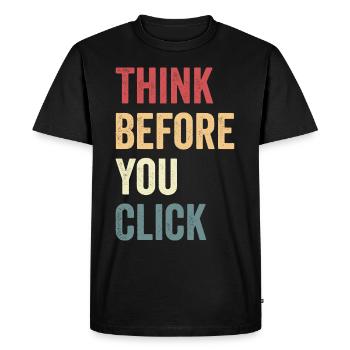 Cybersécurité Sécurité informatique Cybersécurité - T-shirt Premium bio Homme - noir - Devant - Nico (187cm)