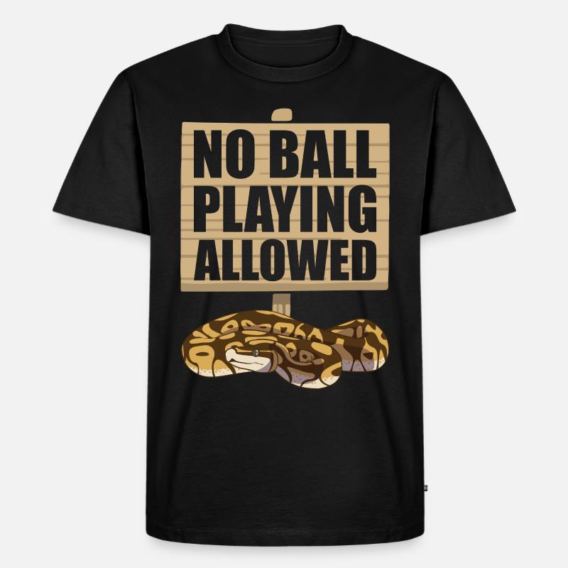 Drôle de boule Python Serpent - T-shirt Premium bio Homme - noir