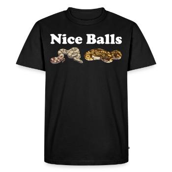 Funny Ball Python Snake - Men's Premium Organic T-Shirt - black - Front - Nico (187cm)