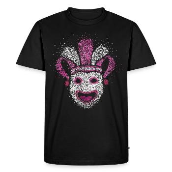 Fool's Mask Fool's Cap Carnival Carnival Confetti - Men's Premium Organic T-Shirt - black - Front - Nico (187cm)