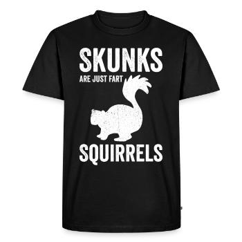 Les mouffettes drôles ne sont que des écureuils pets - T-shirt Premium bio Homme - noir - Devant - Nico (187cm)