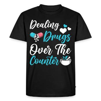 pharmacien médicaments médicaments cadeau du pharmacien - T-shirt Premium bio Homme - noir - Devant - Nico (187cm)
