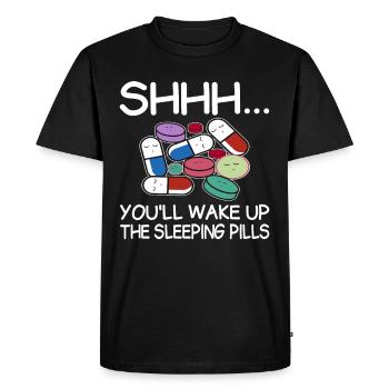 Assistant technique pharmaceutique Medicine Phar - T-shirt Premium bio Homme - noir - Devant - Nico (187cm)