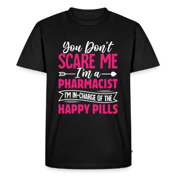 Pharmacien agréé Médicament Pharmacie Ges - T-shirt Premium bio Homme - noir - Devant - Nico (187cm)