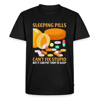 Pharmacien Pharmacie agréée de l’École de médecine - T-shirt Premium bio Homme - noir - Devant - Nico (187cm)