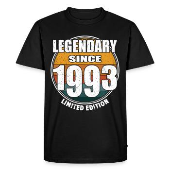 30th birthday born 1993 Legendary Since 1993 - Men's Premium Organic T-Shirt - black - Front - Nico (187cm)