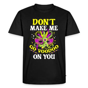 Ne me laisse pas faire du vaudou à ton carnaval - T-shirt Premium bio Homme - noir - Devant - Nico (187cm)