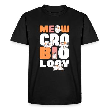 Meowcrobiology Cat Whisperer - T-shirt Premium bio Homme - noir - Devant - Nico (187cm)