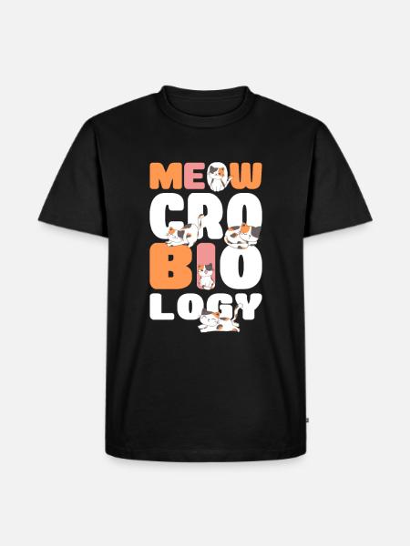 Meowcrobiology Katzenflüsterer - Männer Premium Bio T-Shirt - Schwarz
