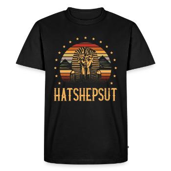 Hatshepsut Egyptian mythology Egyptian - Men's Premium Organic T-Shirt - black - Front - Nico (187cm)