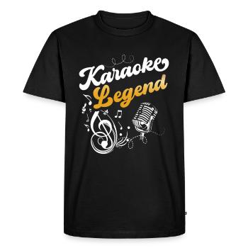 Karaoké Légende Chanteur Coach vocal Chant - T-shirt Premium bio Homme - noir - Devant - Nico (187cm)