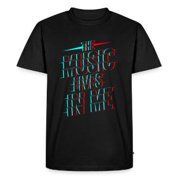 La musique vit en moi Coach vocal chanteur karaoké - T-shirt Premium bio Homme - noir - Devant - Nico (187cm)