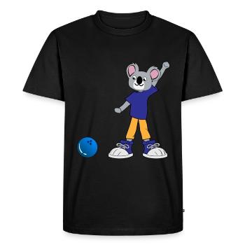 Koala joue au bowling - T-shirt Premium bio Homme - noir - Devant - Nico (187cm)