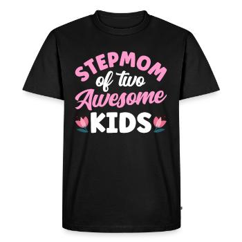 Stepmother of two great children - Men's Premium Organic T-Shirt - black - Front - Nico (187cm)