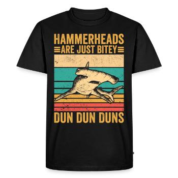 Funny hammerhead sharks are just snappy Dun Dun Dun Dun - Men's Premium Organic T-Shirt - black - Front - Nico (187cm)