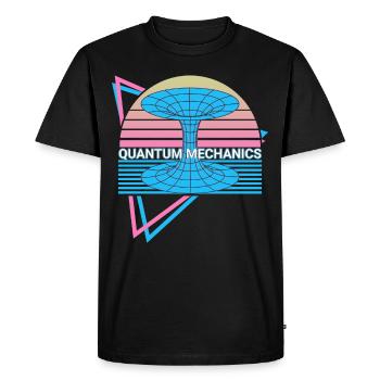 Quantum Mechanics Physics Retro - Men's Premium Organic T-Shirt - black - Front - Nico (187cm)