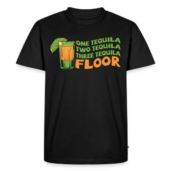 Tequila lover Mexican alcoholic - Men's Premium Organic T-Shirt - black - Front - Nico (187cm)