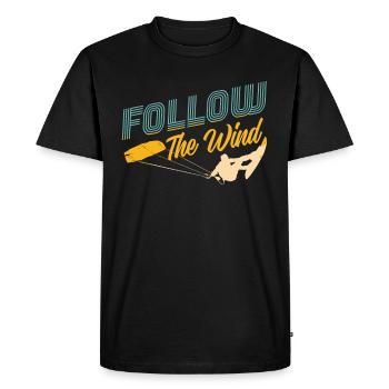 Follow The Wind Kiteboarding Kitesurfing - Men's Premium Organic T-Shirt - black - Front - Nico (187cm)