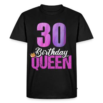 30 ans 30 anniversaire Queen - T-shirt Premium bio Homme - noir - Devant - Nico (187cm)