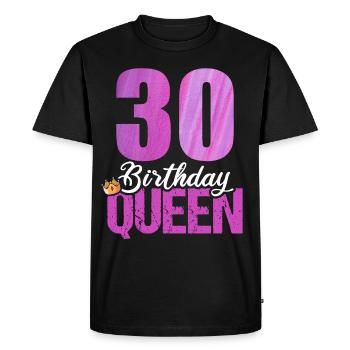 30 ans 30 anniversaire Queen - T-shirt Premium bio Homme - noir - Devant - Nico (187cm)