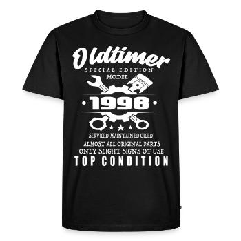 Oldtimer Special Edition Model 1998 Birthday - Men's Premium Organic T-Shirt - black - Front - Nico (187cm)