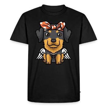 Chien Hovawart - T-shirt Premium bio Homme - noir - Devant - Nico (187cm)