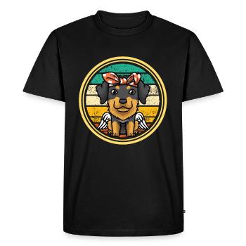 Chien Hovawart - T-shirt Premium bio Homme - noir - Devant - Nico (187cm)