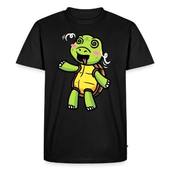 Émoticône de tortue de mer Amoureux des tortues - T-shirt Premium bio Homme - noir - Devant - Nico (187cm)
