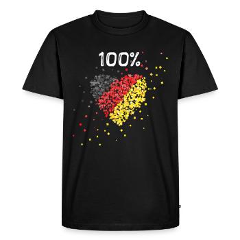 Germany Flag Football Fan Germany Fan - Men's Premium Organic T-Shirt - black - Front - Nico (187cm)