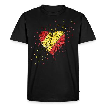Drapeau espagnol Espagne España Drapeau espagnol - T-shirt Premium bio Homme - noir - Devant - Nico (187cm)