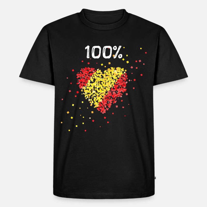 Spanien Spanier Spanierin Spanienflagge Spanienfan - Männer Premium Bio T-Shirt - Schwarz