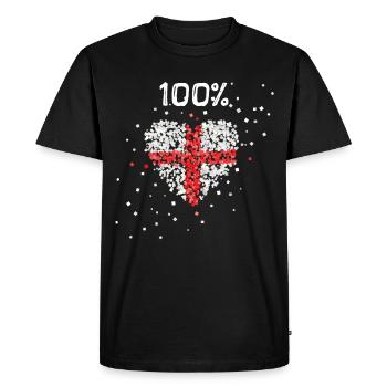 Angleterre Angleterre Drapeau Drapeau anglais - T-shirt Premium bio Homme - noir - Devant - Nico (187cm)