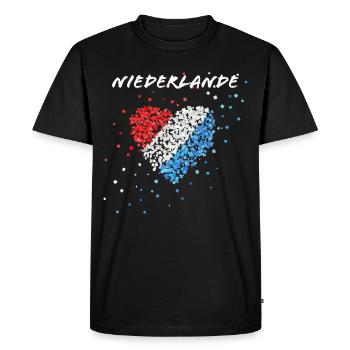 Netherlands Orange Dutch Dutch Flag - Men's Premium Organic T-Shirt - black - Front - Nico (187cm)