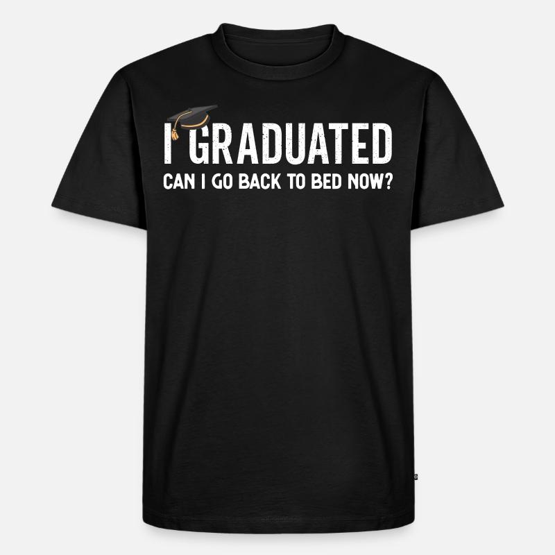I Graduated Graduation Master-Studium - Männer Premium Bio T-Shirt - Schwarz