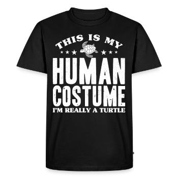 Turtle - Men's Premium Organic T-Shirt - black - Front - Nico (187cm)