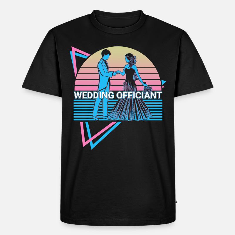 Hochzeitsoffizier Retro - Männer Premium Bio T-Shirt - Schwarz