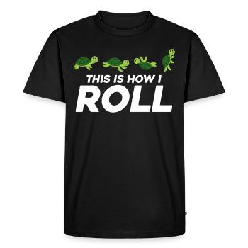 Turtle - Men's Premium Organic T-Shirt - black - Front - Nico (187cm)