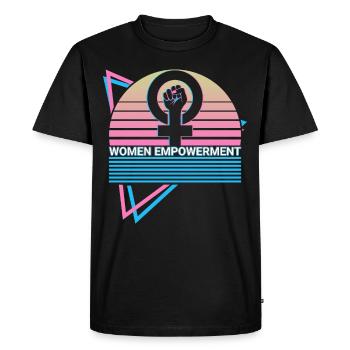 Rétro de l’autonomisation des femmes - T-shirt Premium bio Homme - noir - Devant - Nico (187cm)