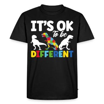 Its Ok To Be Different - Men's Premium Organic T-Shirt - black - Front - Nico (187cm)