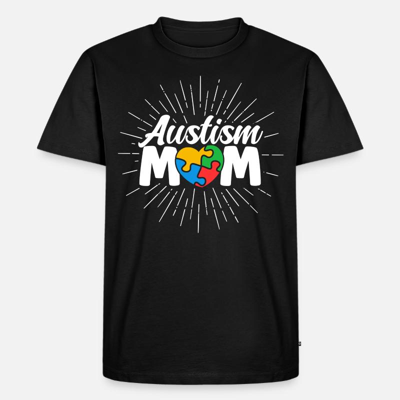 Autismus Mutter - Männer Premium Bio T-Shirt - Schwarz