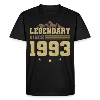 30th birthday born 1993 Legendary Since 1993 - Men's Premium Organic T-Shirt - black - Front - Nico (187cm)
