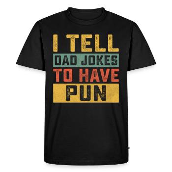 Papa Blagues Papa Fête des pères Modes de vie de papa - T-shirt Premium bio Homme - noir - Devant - Nico (187cm)