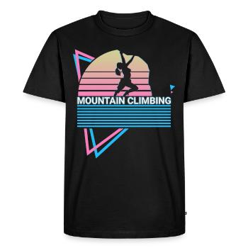 Mountaineering Mountaineer Retro - Men's Premium Organic T-Shirt - black - Front - Nico (187cm)